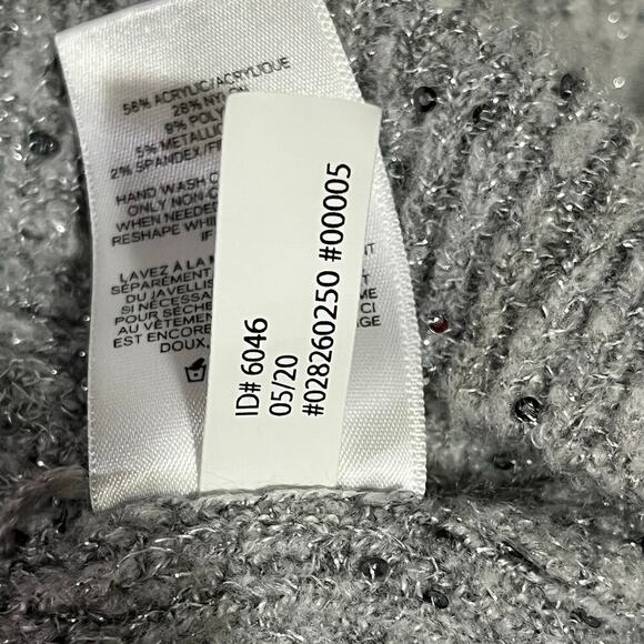 Express Womens Silver Shimmer Sweater Size XS - Picture 5 of 11